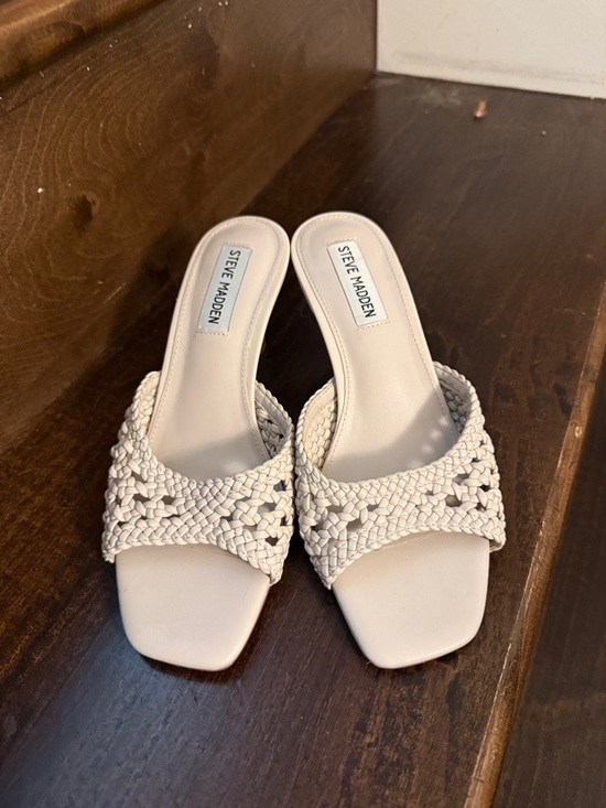 Steve Madden Shoes - Steve Madden Braided Cream Slide Mules